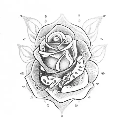 Dagger With Roses And Butterflies