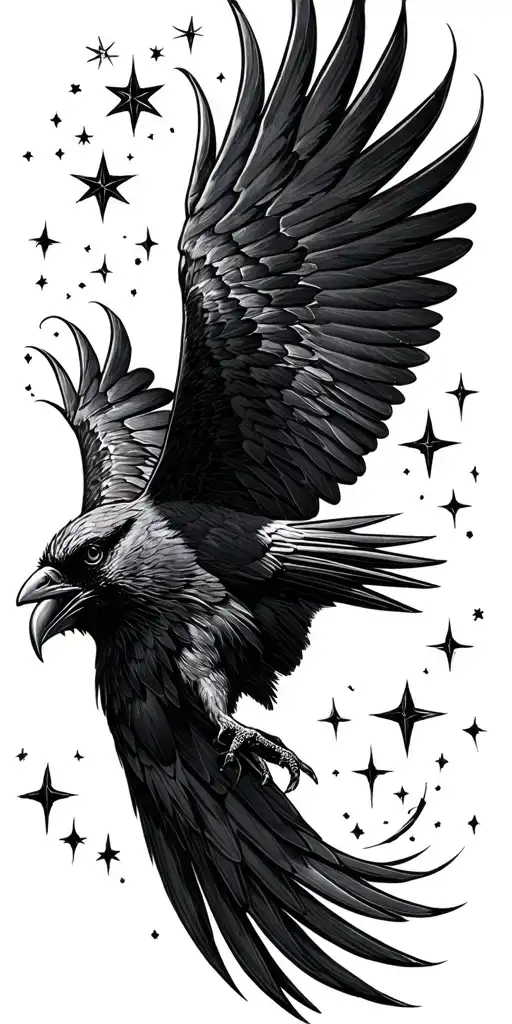 The Raven Flies Among The Stars