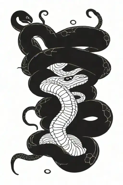 Book And Snake Coiled