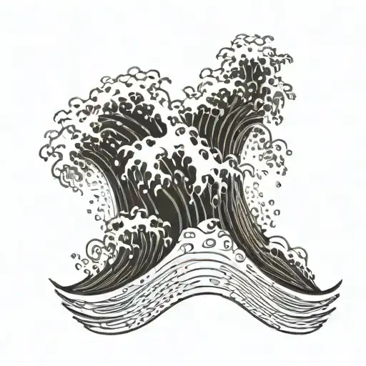 A Majestic Wave Crashing Against A Mountain Peak