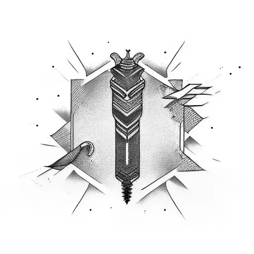 Linear Cover Up Tattoo On Outer Forearm