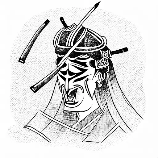 Samurai In Mask