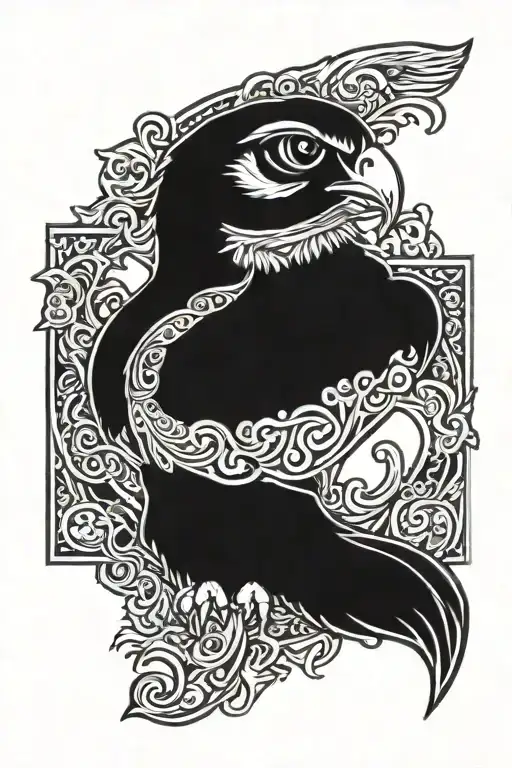 Polish Falcon Irish Catholic Cross Adorned