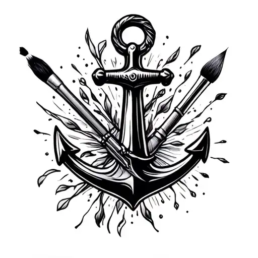 Nail Polish Brush And Anchor