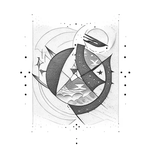 Star And Moon Combination