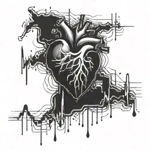 A Heart With A Life Line Of An Electrocardiogram And An I At The End