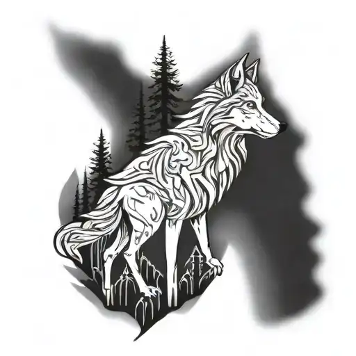 Wolf In The Forest And The Angel Of Death