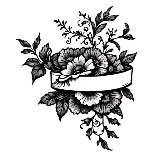 Vining Floral Band Tats