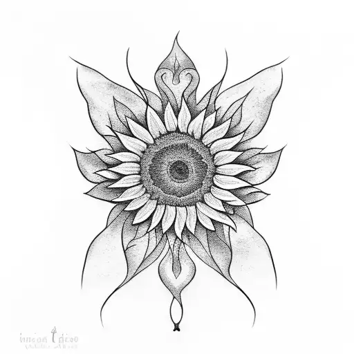 Sunflower Woman Siluet