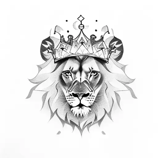 A Lion Wearing A Crown Playing A Video Game