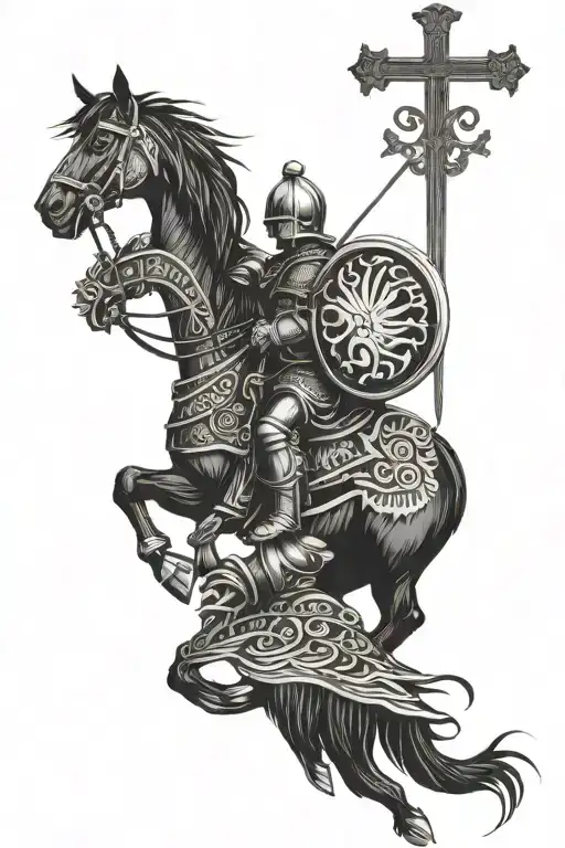 Polish Winged Hussar No Horse Irish Catholic Cross