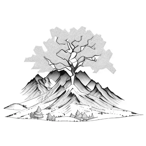 A Beautiful Vermont Mountain Range With Trees Growing In The Foreground