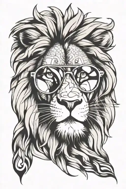 Lion With Sunglasses