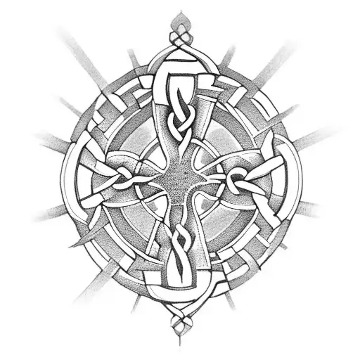 Celtic Cross Made Out If Kids Names