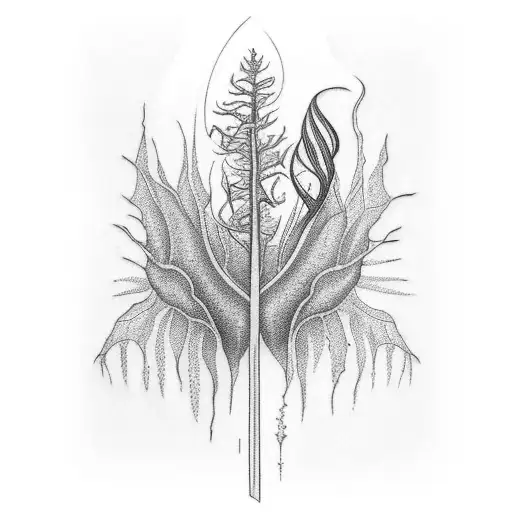 Thin Plant Stem Crawling Up Leg Large