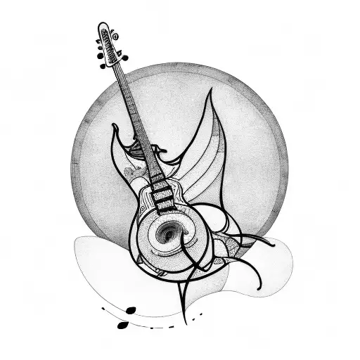 Sheet Music Merging With A Beautiful Sunset