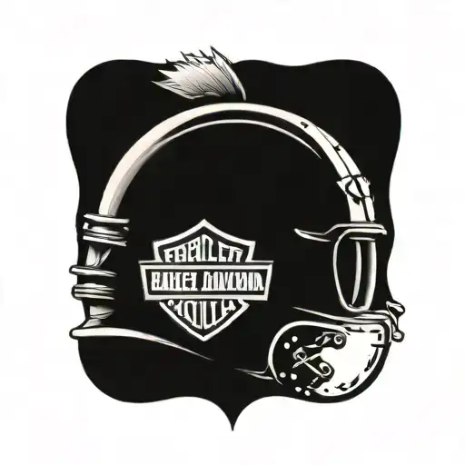 Harley Davidson Bar And Shield Helmet Cross