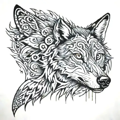 Grey Wolf Looking