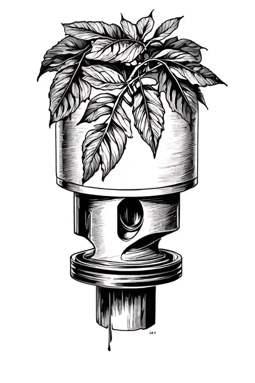 Piston With Foliage