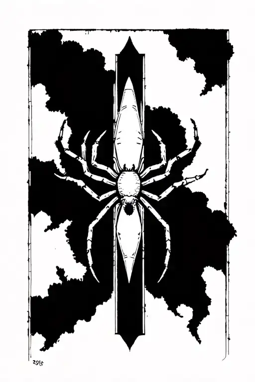 Spider Climbing A Cross