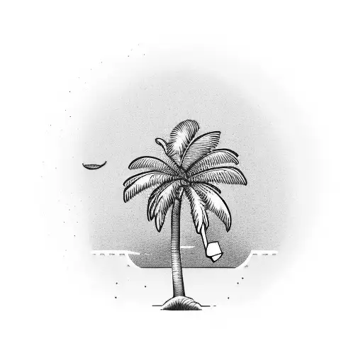 Palm Tree With A Stick Of Butter As The Stalk