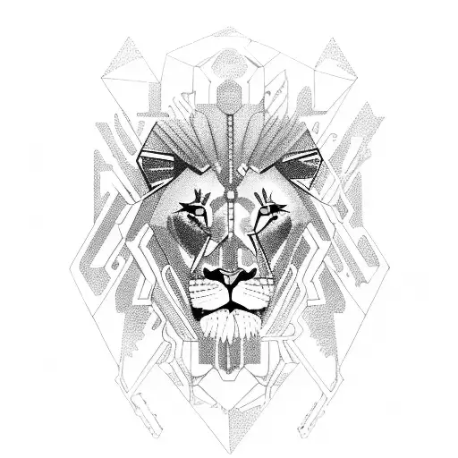 A Majestic Lion Wearing Futuristic Techno Armor Dancing In A Mystical Forest