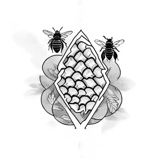 Pineapple With Honey Bee