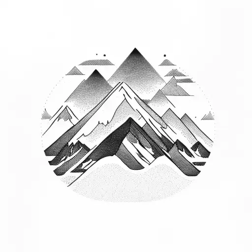 A Guitar Merging Into A Mountain Range