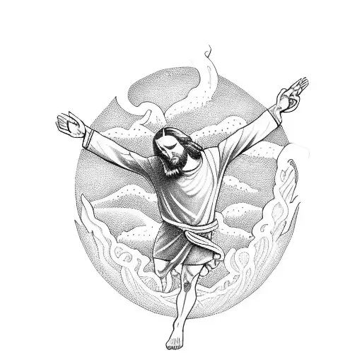 Jesus Calling Peter Out On The Water