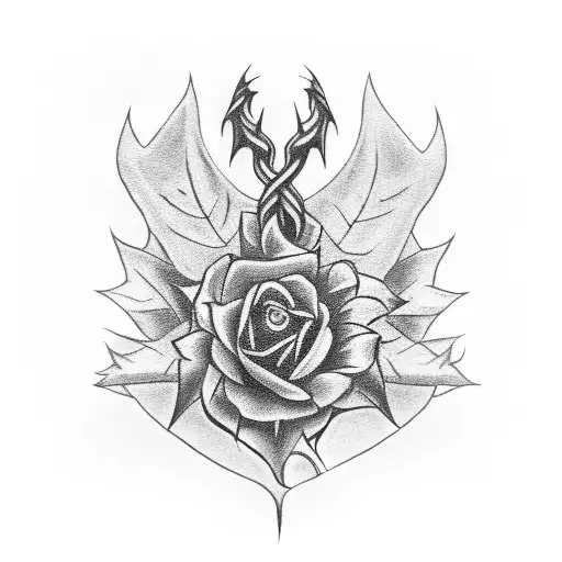 Gothic Dagger Wrapped In The Thorns