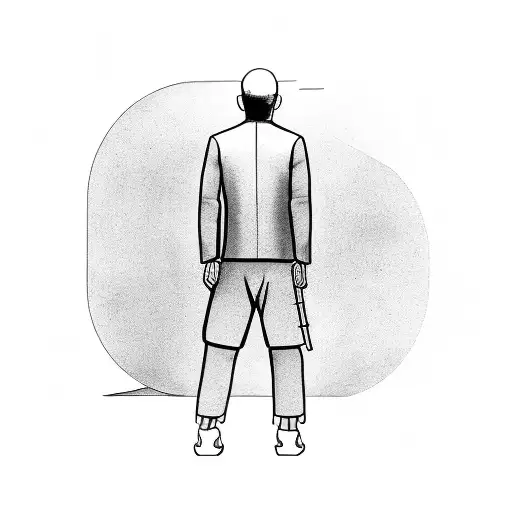 Siluete Of A Man Standing In Front Of 2 Completely Different Paths