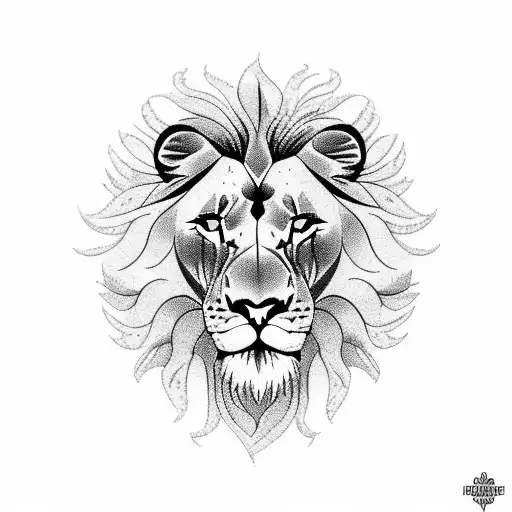 A Majestic Lion Surrounded By Blooming Flowers