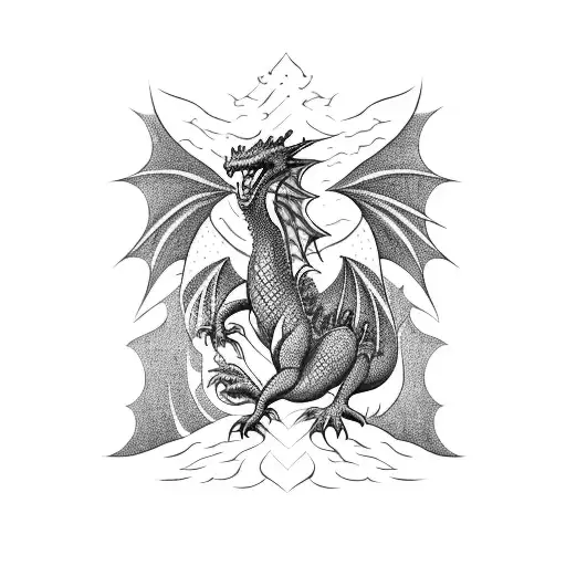 A Majestic Dragon Emerging From An Open Book