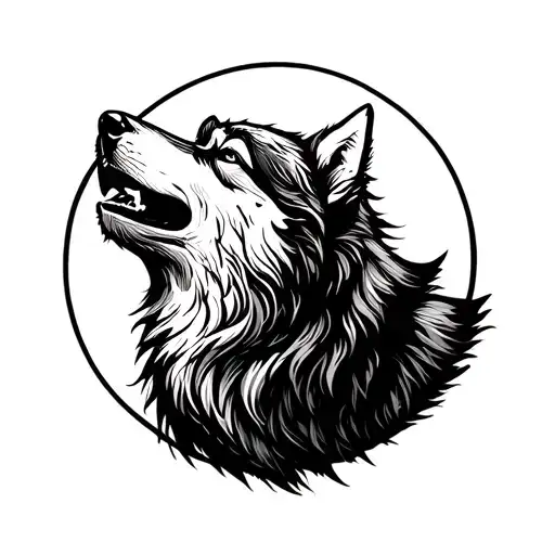 Incorporate A Wolf Howling At The Moon In A Rap-themed Tattoo Design