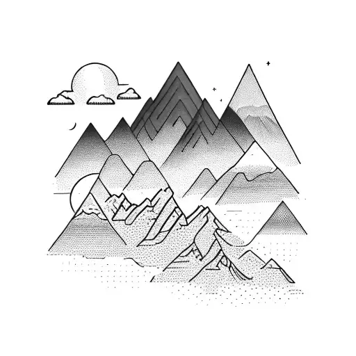 A Majestic Mountain Range With A Winding Mountain Bike Trail Through It