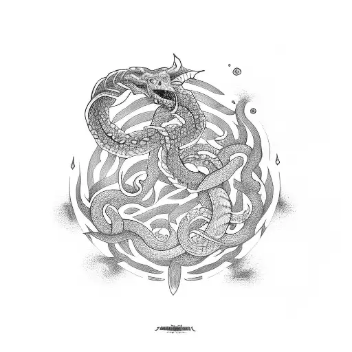 Jormungandr And Yggdrasil Simple