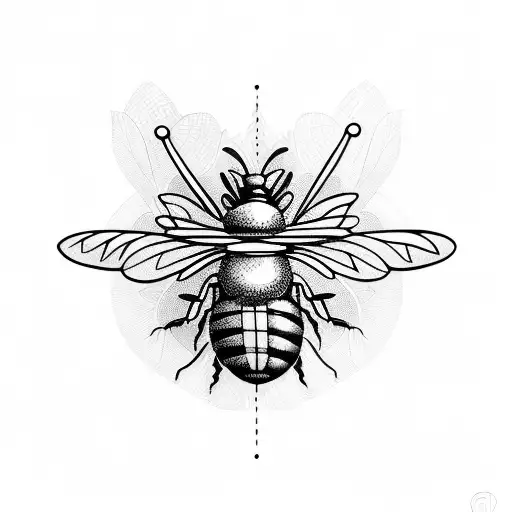 Honey Bee And Pineapple Combination