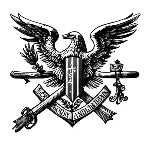 Combine Military Insignia With A Textbook Motif In A Tattoo Design