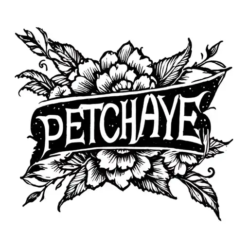 Tattoo Design On The Length Of The Forearm With The Word Petchaye