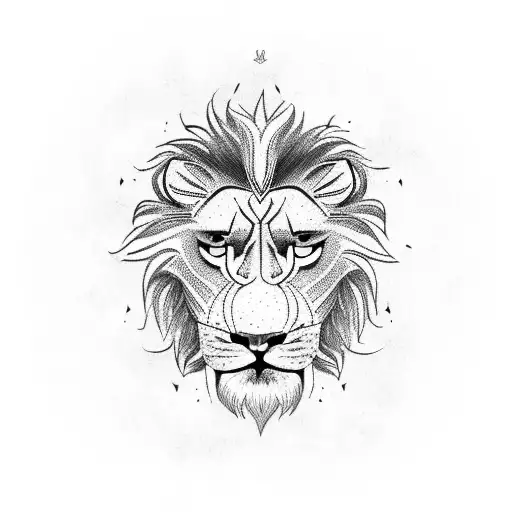 A Fierce Lion Roaring In The Center Of A Football Field