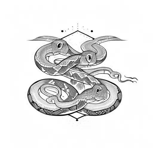 Trading Symbols Intertwined With A Snake