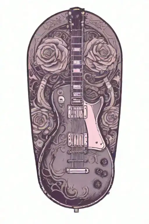 Les Paul Guitar With Marshall Amp