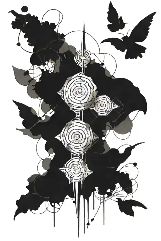 Abstract Mystical Tattoo Lines The Rebirth Of The Soul Destruction For The Sake Of Development