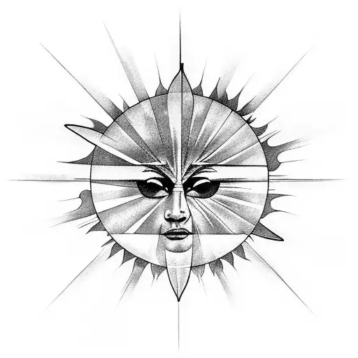Eclipse With Broken Sun Rays And Chains