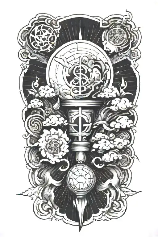 Money And Lighting Storm And Peace