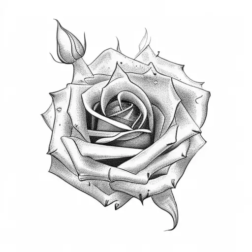 A Money Rose With Intricate Details And Shading And The Name Damion Coming From Inside Rose