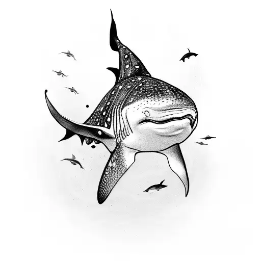 Mantaray And Whale Shark