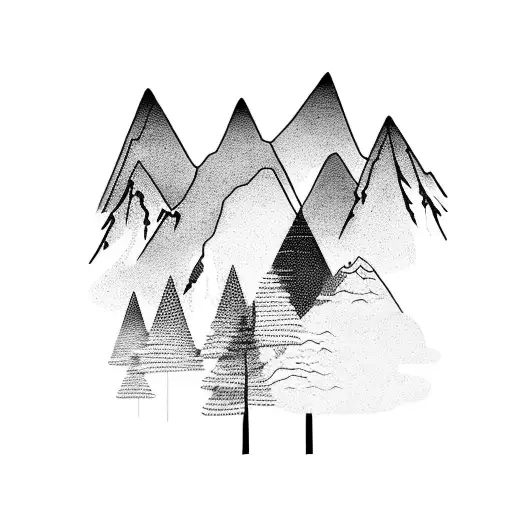 Mountains With Forest Trees