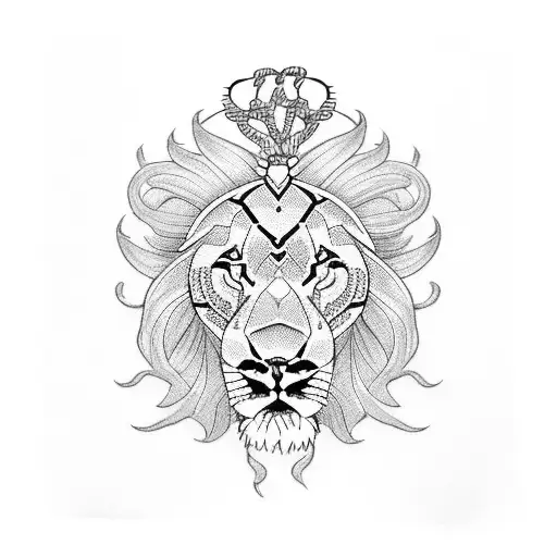 Lion Cross Snake Flowers Time