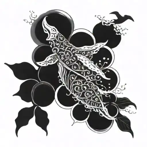 Ocean Inspired Tattoo Featuring Iconic Symbols